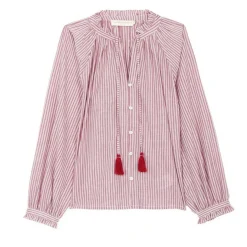 Blouse BETHEL bordeaux en coton