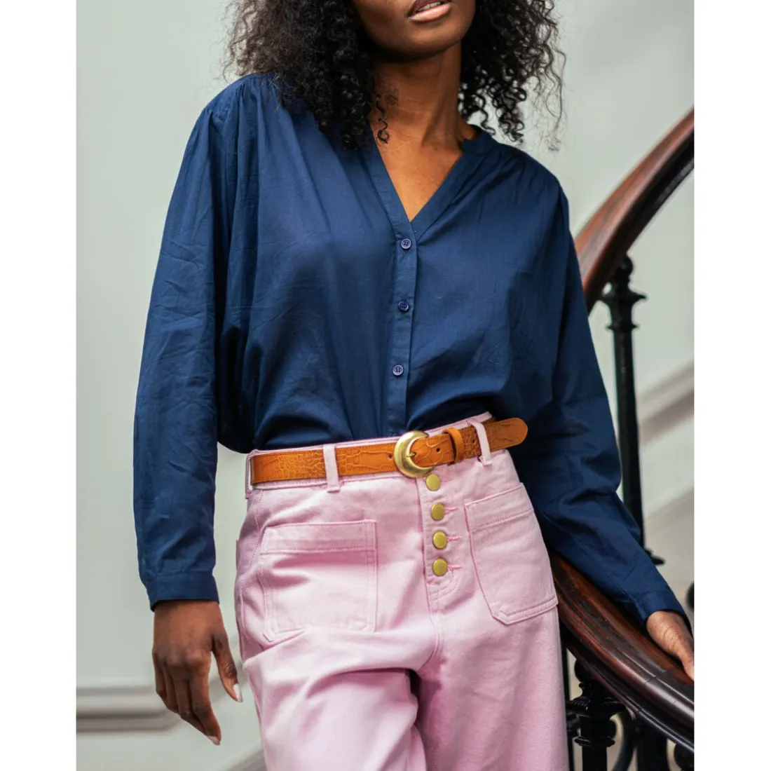 Blouse BOLIA marine en coton