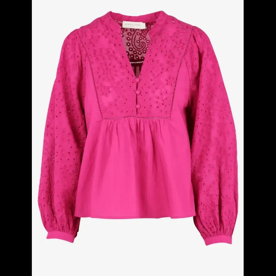 Blouse BRIAM fushia en coton fuchsia