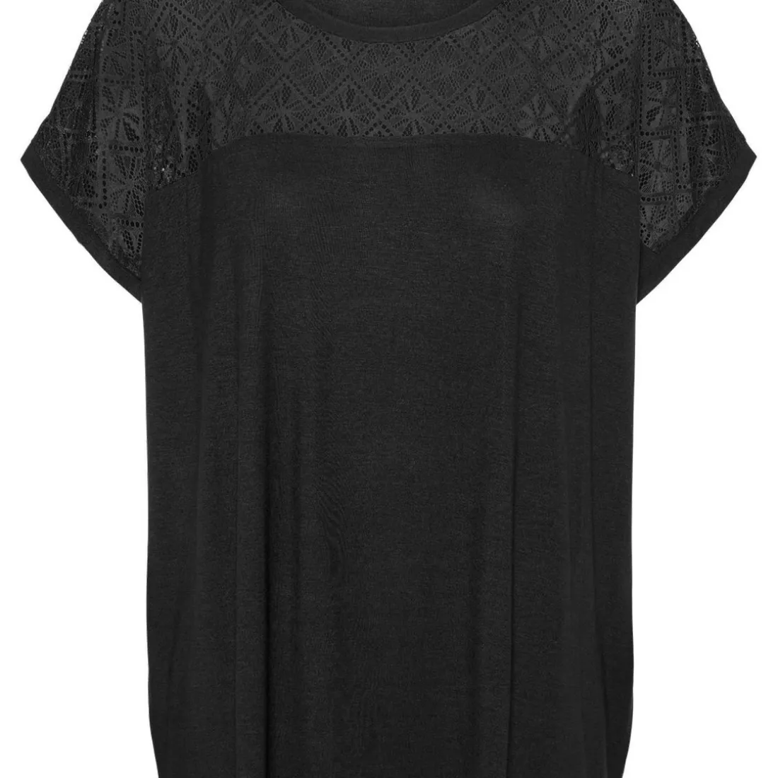 Blouse col rond en viscose Canne noir Opal