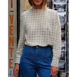 Blouse COSETTE - Beige Naturel en coton
