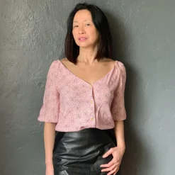 Blouse Daily - Confetti rose en viscose