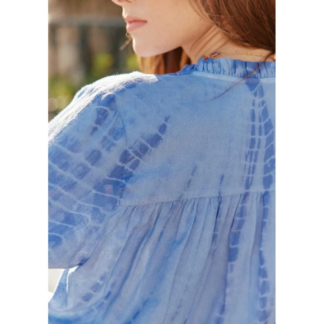 Blouse DIALA - Bleu en coton