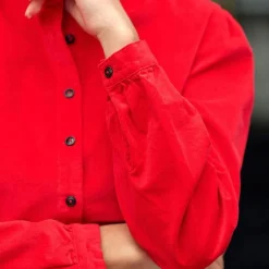 Blouse en coton BLONDIE rouge