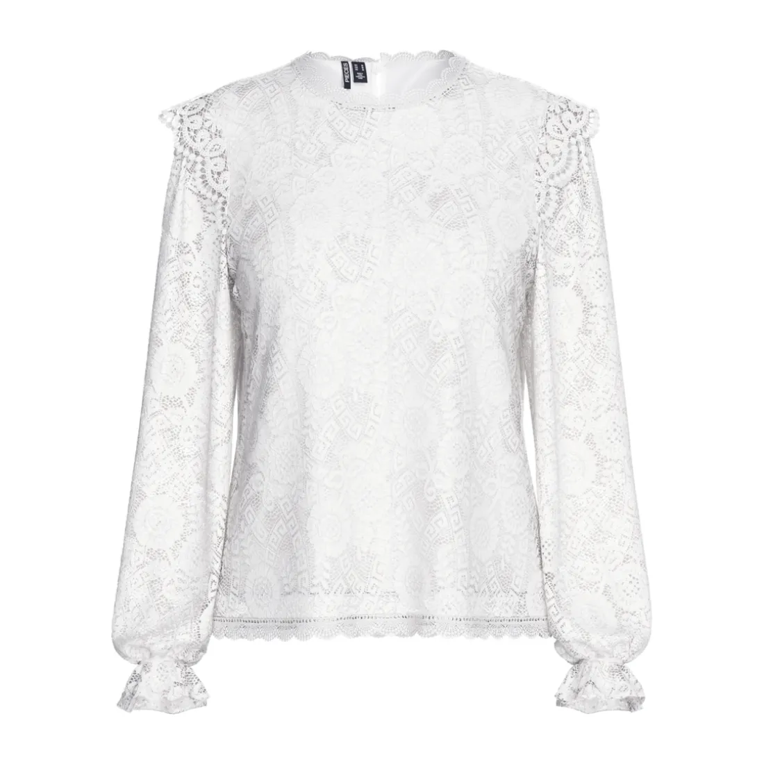 Blouse en dentelle manches longues Colline blanc écru Tia