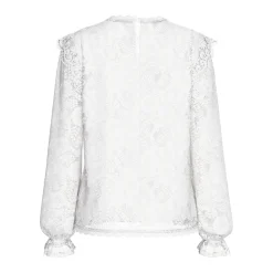 Blouse en dentelle manches longues Colline blanc écru Tia