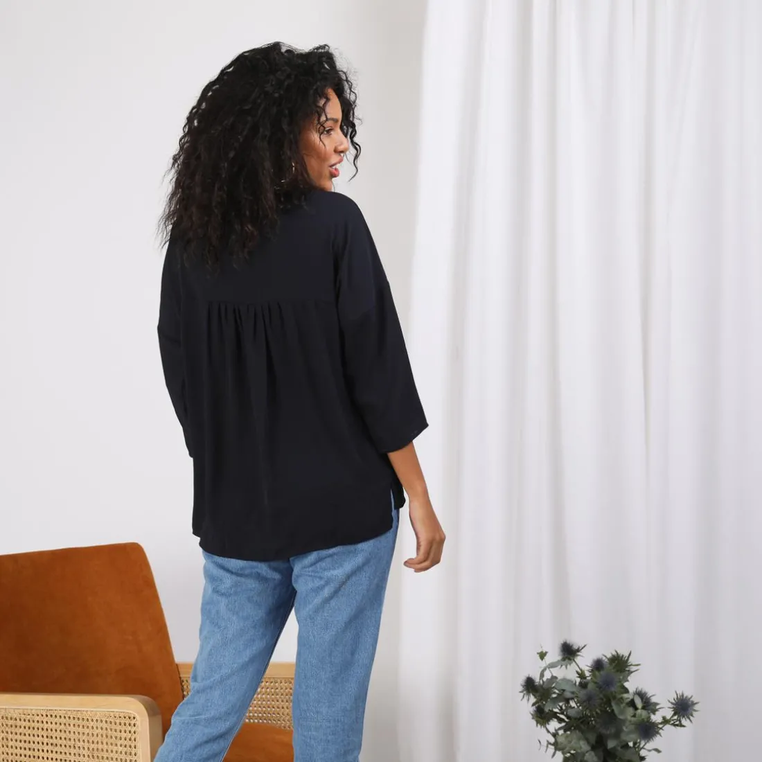 Blouse fluide manches 3/4 Eve