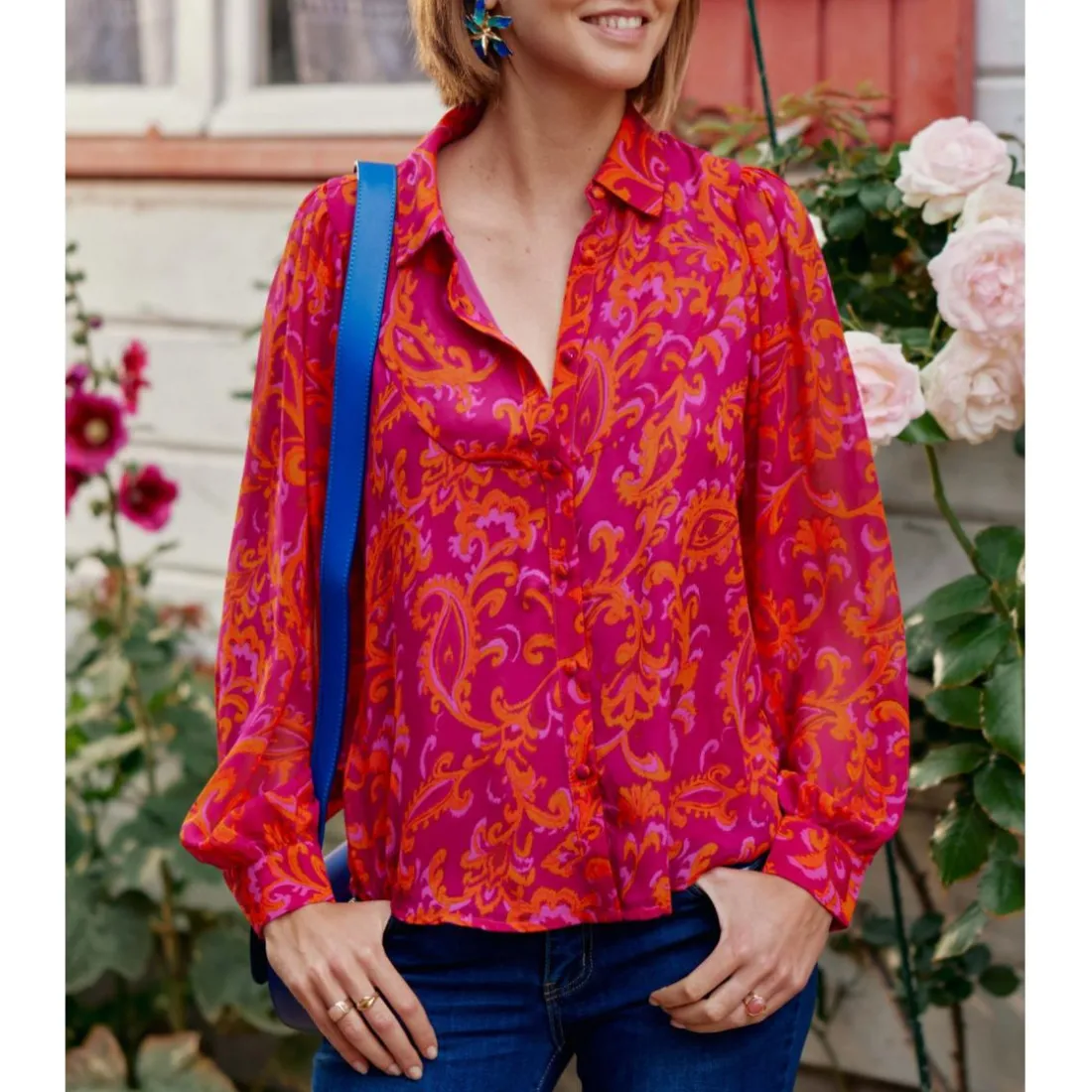 Blouse JOAO - Rose/Orange