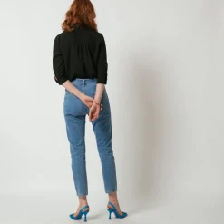 Blouse manches 3/4 Agnès noir