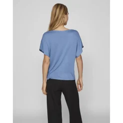 Blouse manches courtes bleu foncé Pey