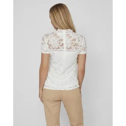Blouse manches courtes blanc Léa
