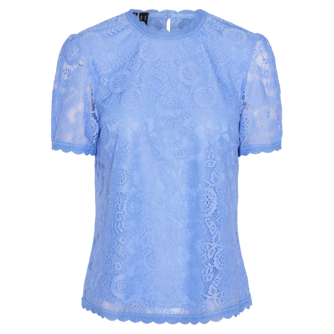 Blouse manches courtes en dentelle Colline bleu Nia