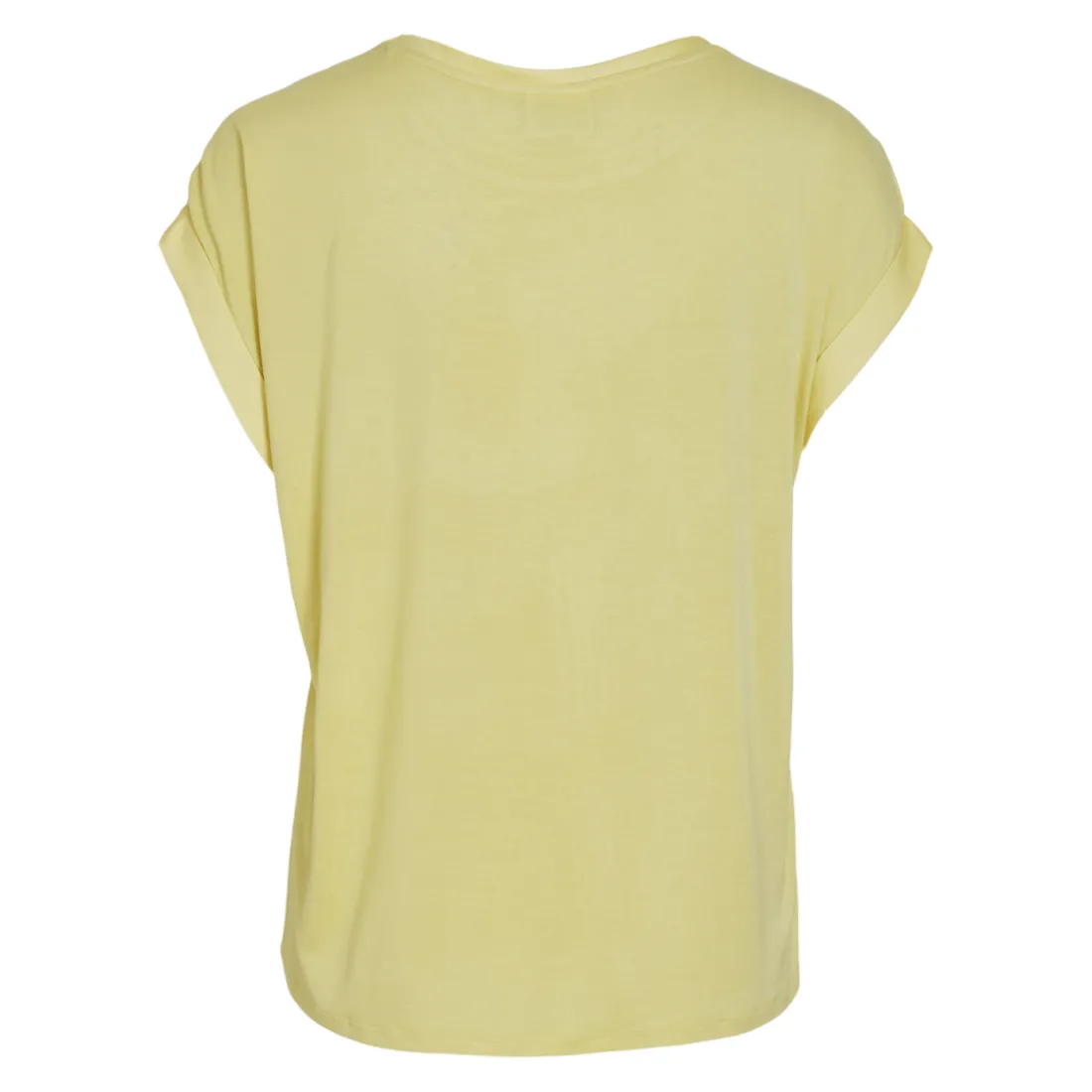 Blouse manches courtes en satin Ellette jaune Tess