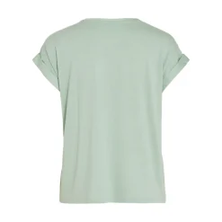 Blouse manches courtes en satin Ellette vert June
