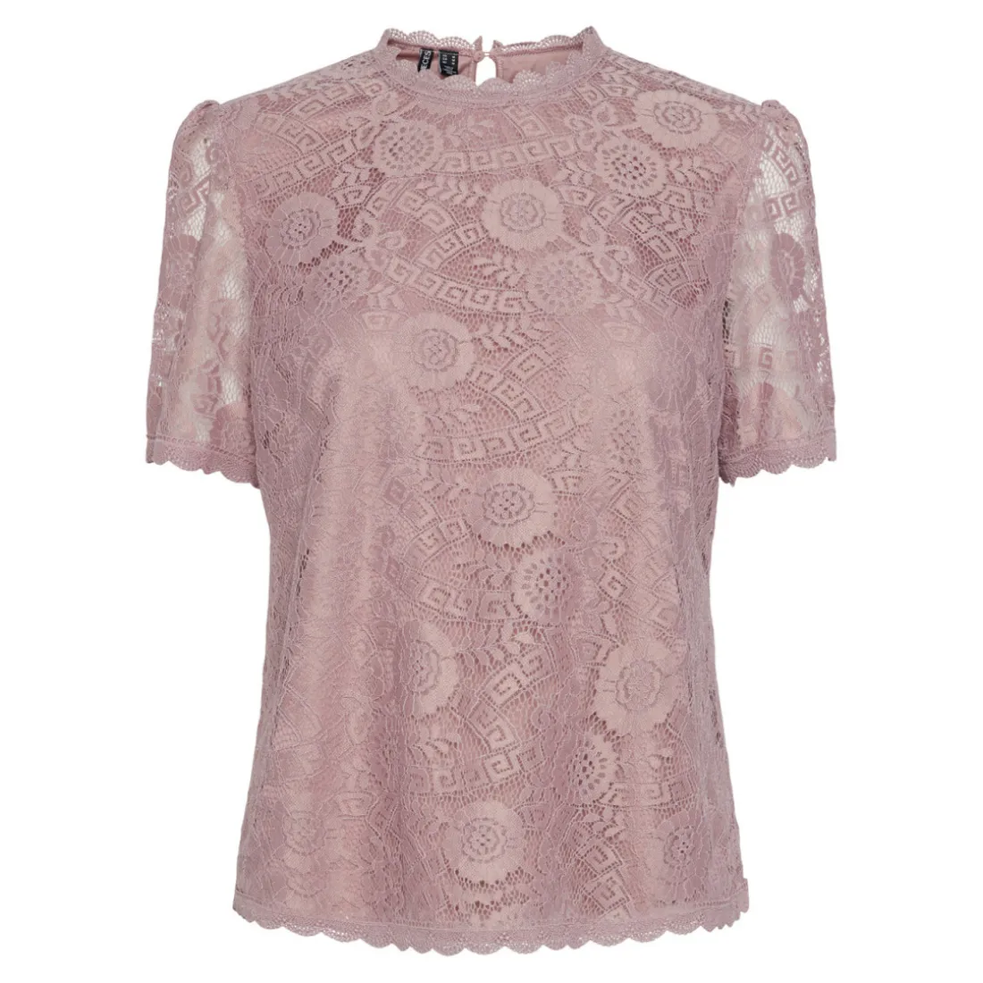 Blouse manches courtes en dentelle Colline violet Rhea