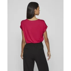 Blouse manches courtes rose Maud
