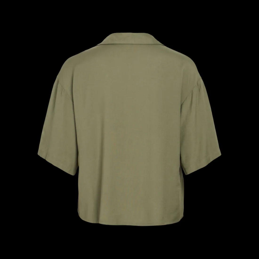Blouse manches courtes vert Lyra en viscose