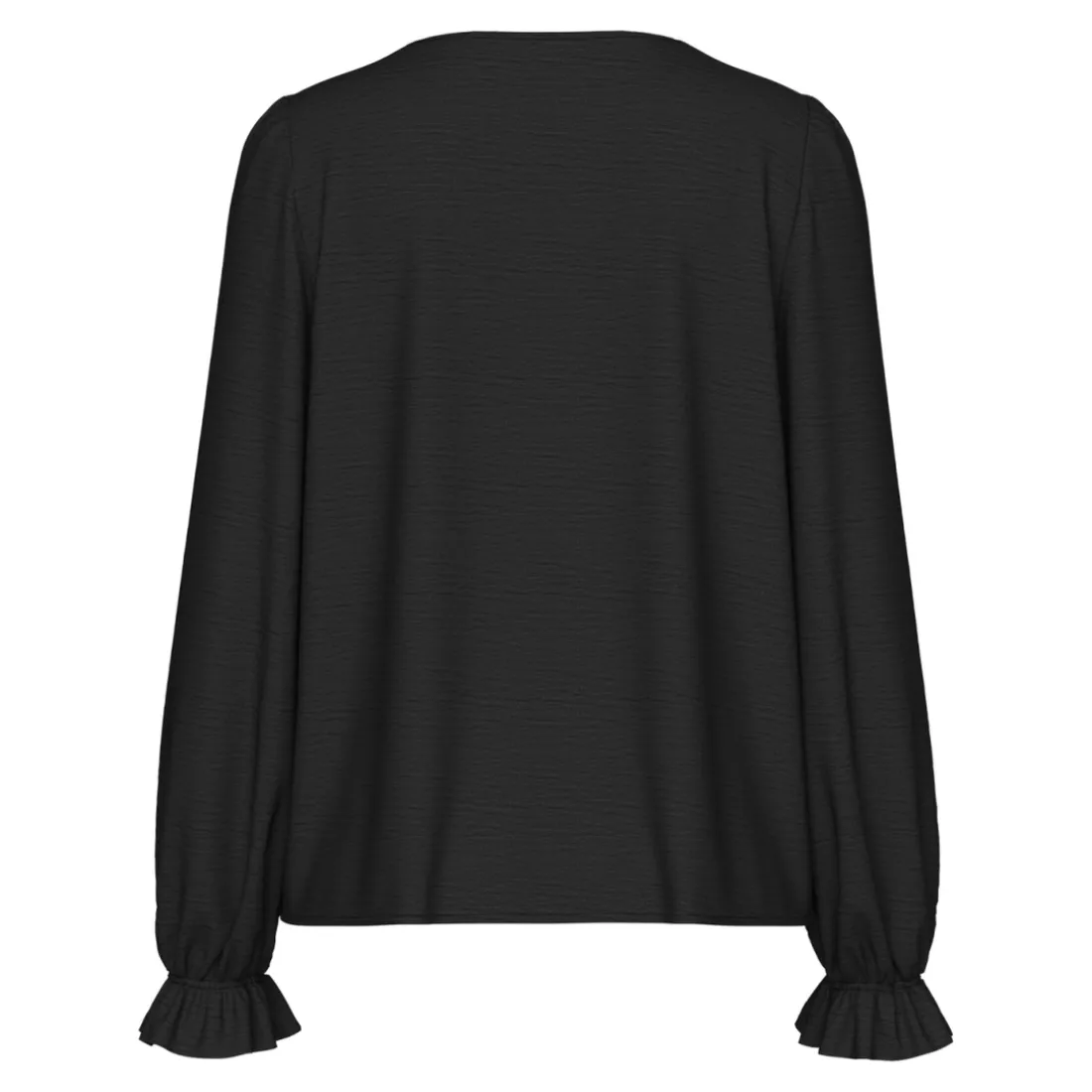 Blouse manches longues col en V Tiffany noir Pey