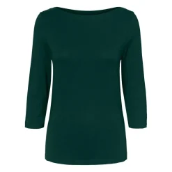 Blouse Regular Fit Col bateau Manches 3/4 Longueur regular vert Julia