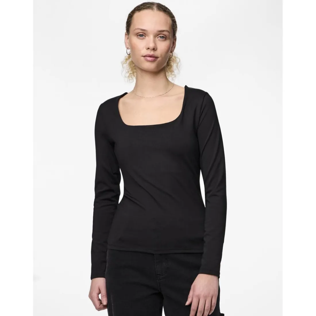 Blouse reversible manches longues Neja noir Maud