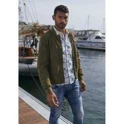Blouson DINOL vert en coton