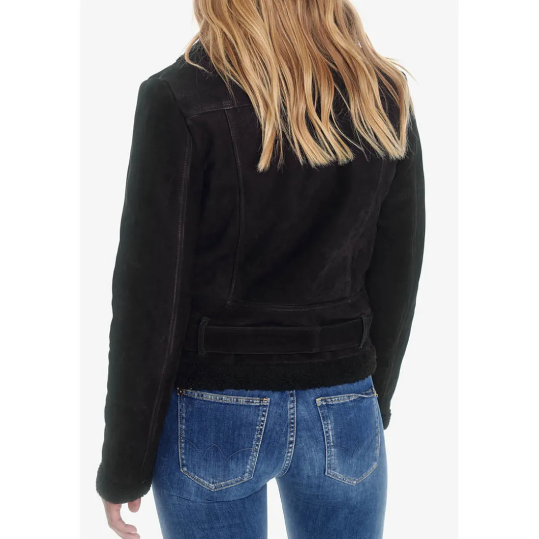 Blouson en cuir JUDITH noir
