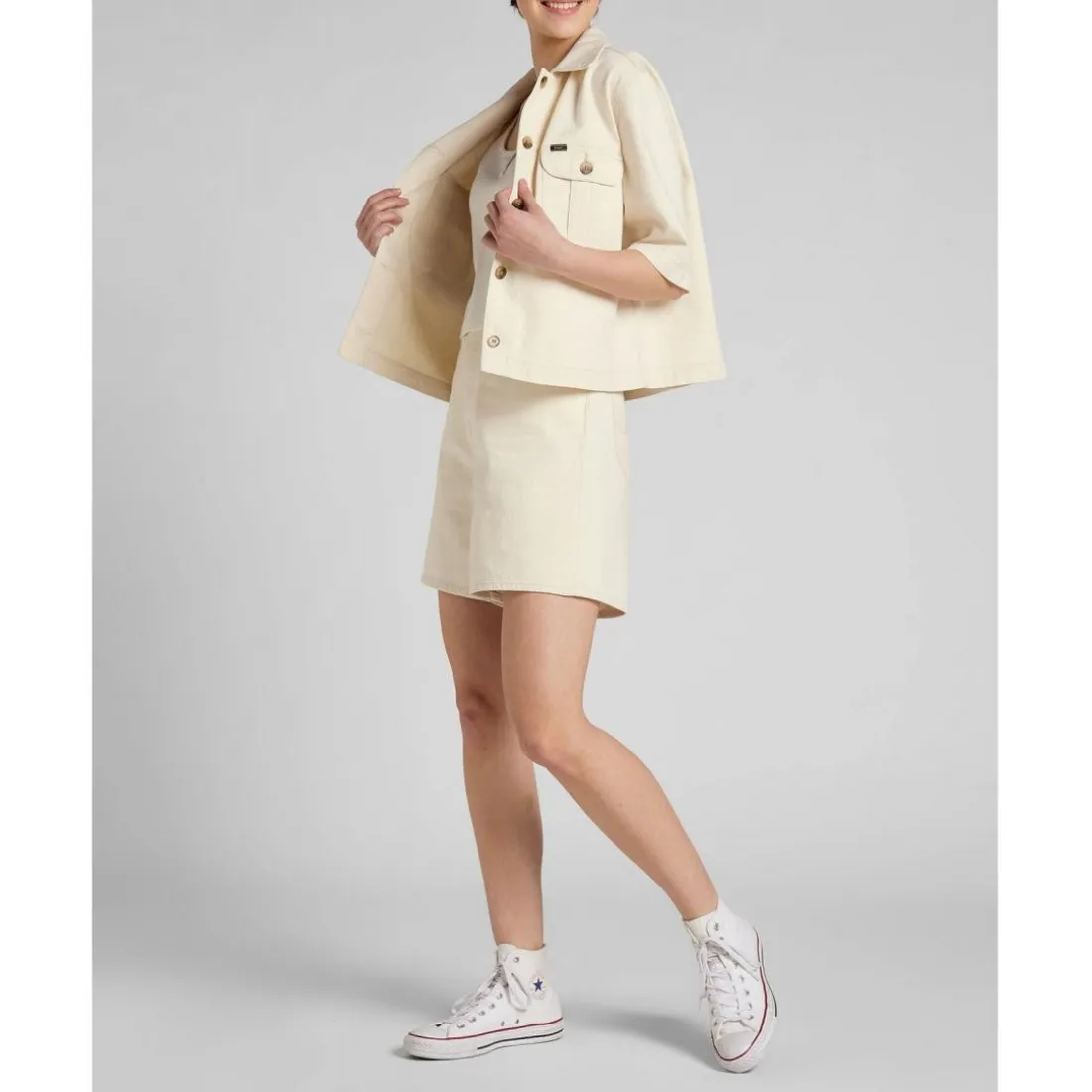 Blouson Femme en Coton écru