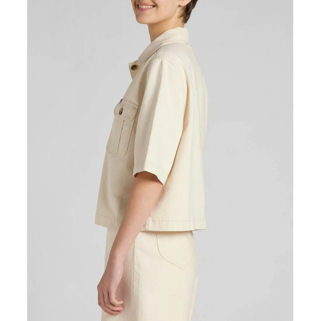 Blouson Femme en Coton écru