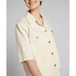 Blouson Femme en Coton écru