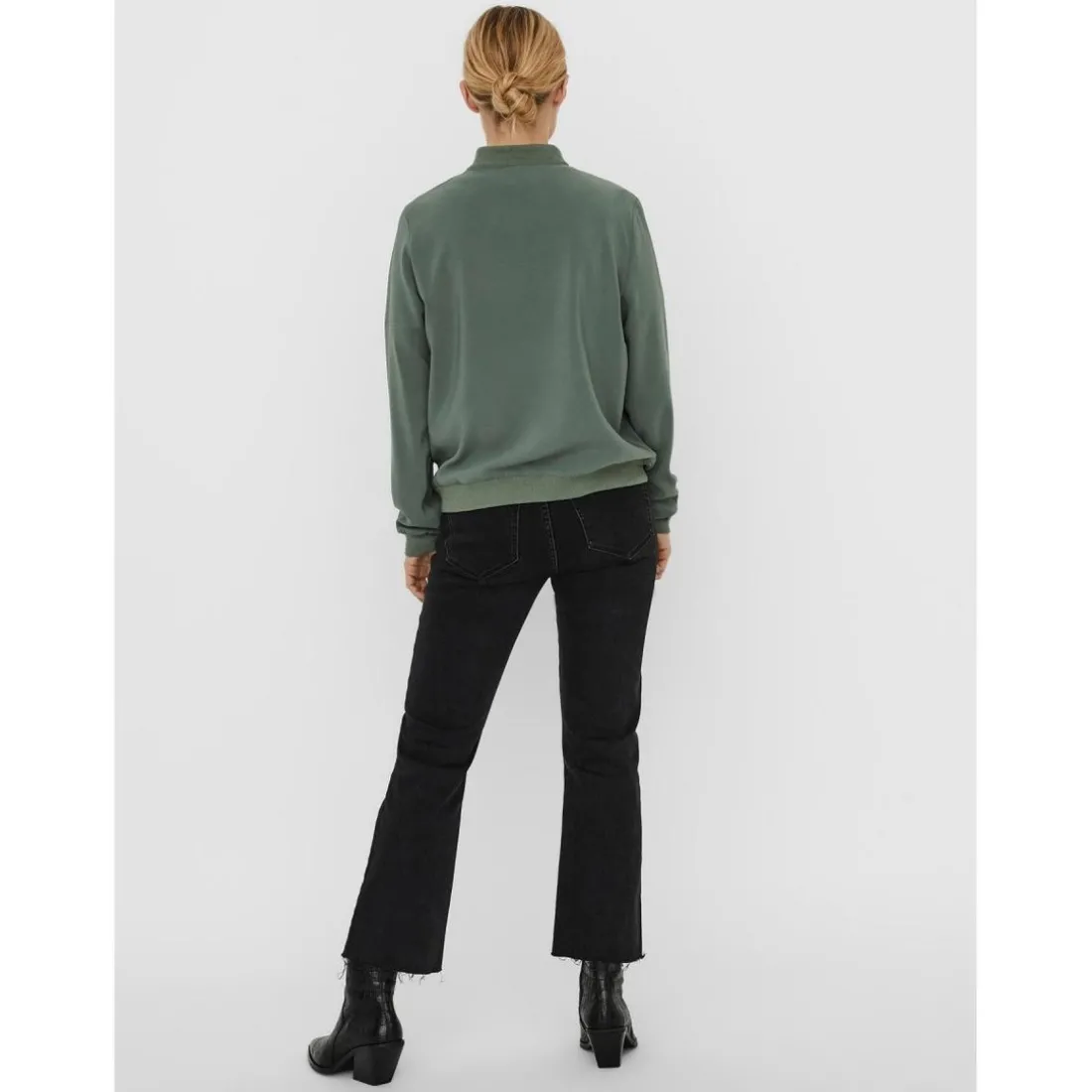 Bombers anti-froid Col rond Manches longues Longueur regular vert