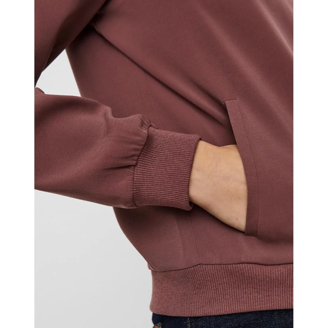 Bombers anti-froid Col rond Manches longues Longueur regular violet