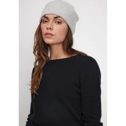 Bonnet unisexe en cachemire gris perle