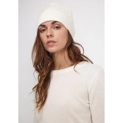 Bonnet unisexe en cachemire ecru