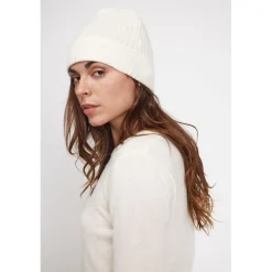 Bonnet unisexe en cachemire ecru