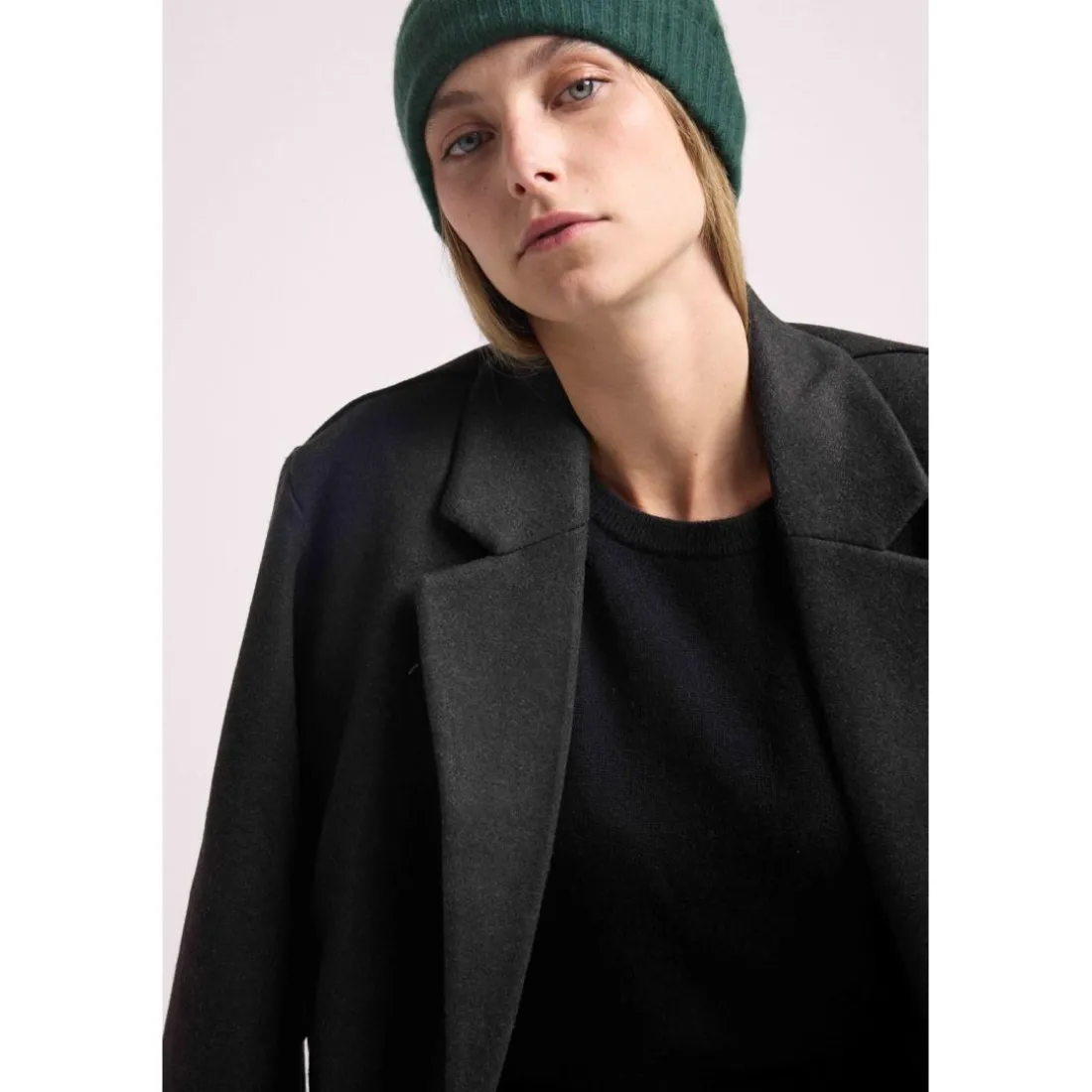 Bonnet unisexe en cachemire vert bouteille