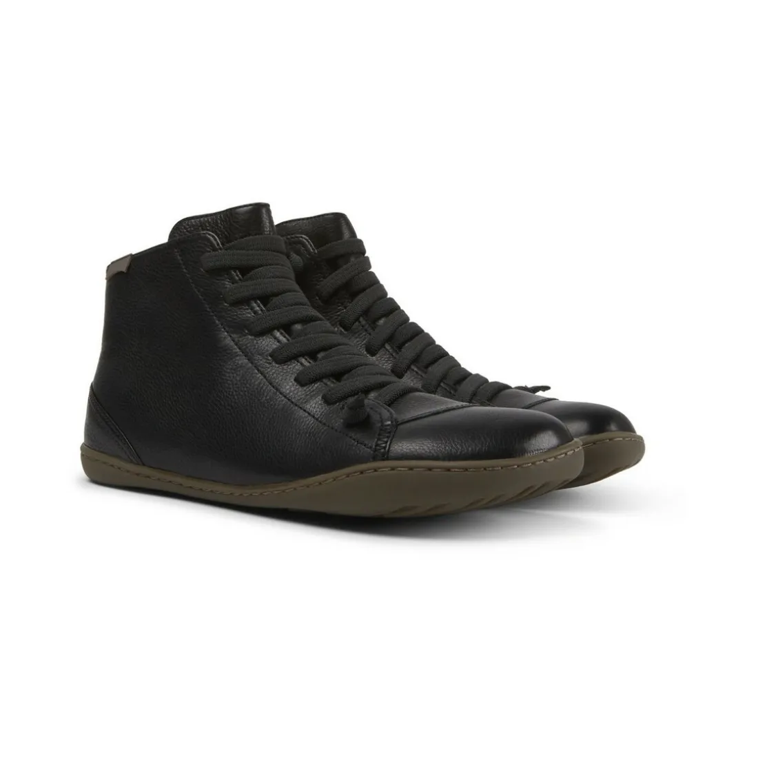 Boots à zip élastique Peu noir en cuir