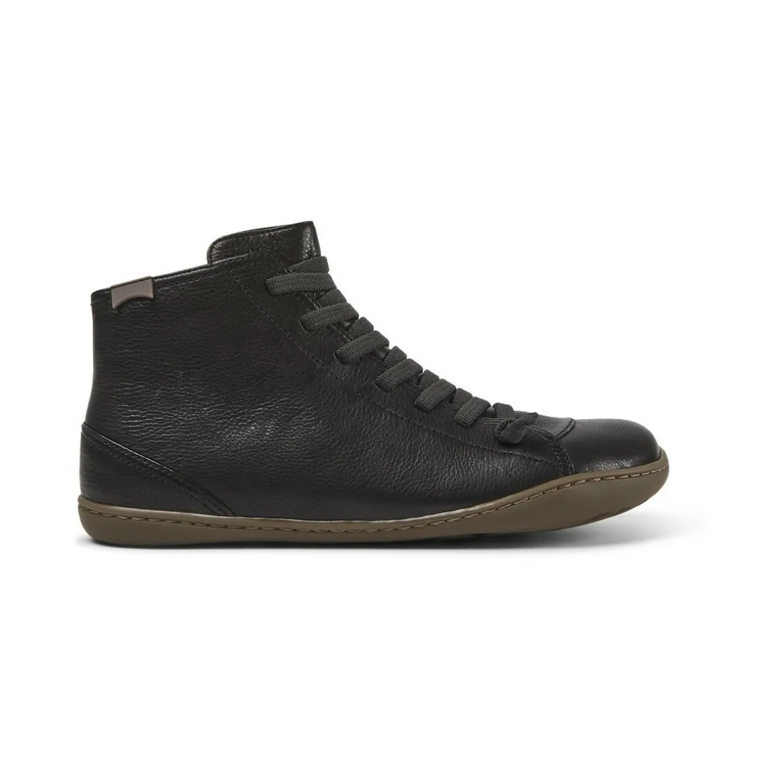 Boots à zip élastique Peu noir en cuir