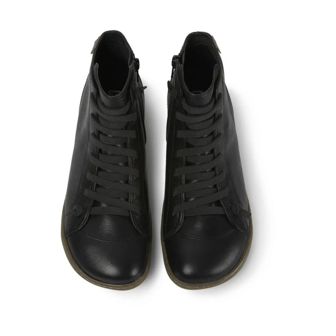 Boots à zip élastique Peu noir en cuir
