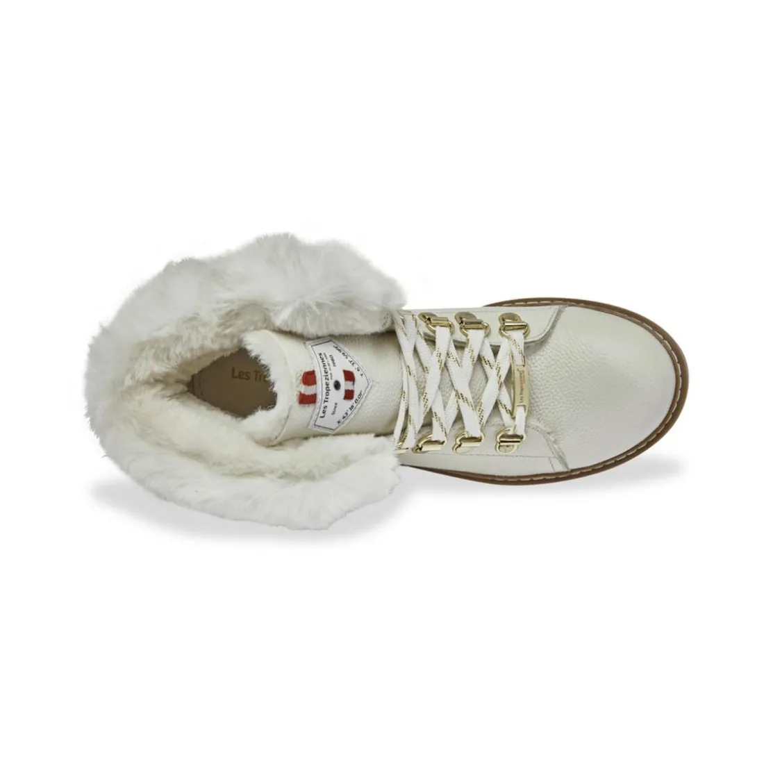 Boots blanc LACEN en cuir