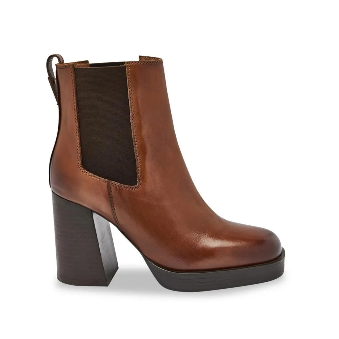 Boots camel VANILLA en cuir