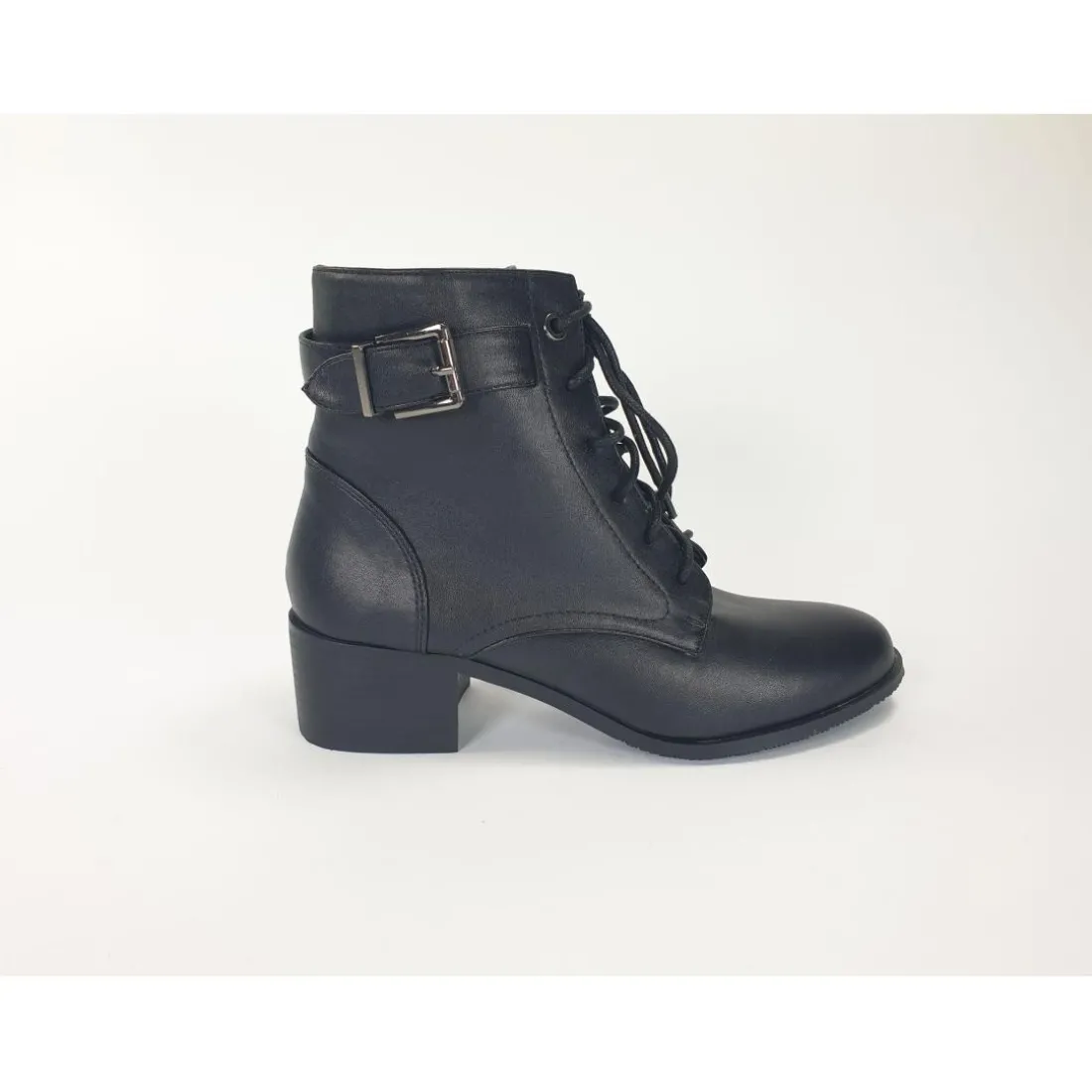 Boots Femme à lacet Noir