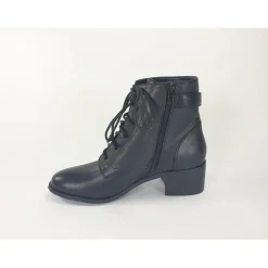 Boots Femme à lacet Noir
