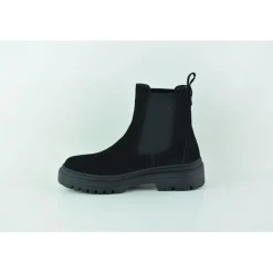Boots femme en cuir NOIR