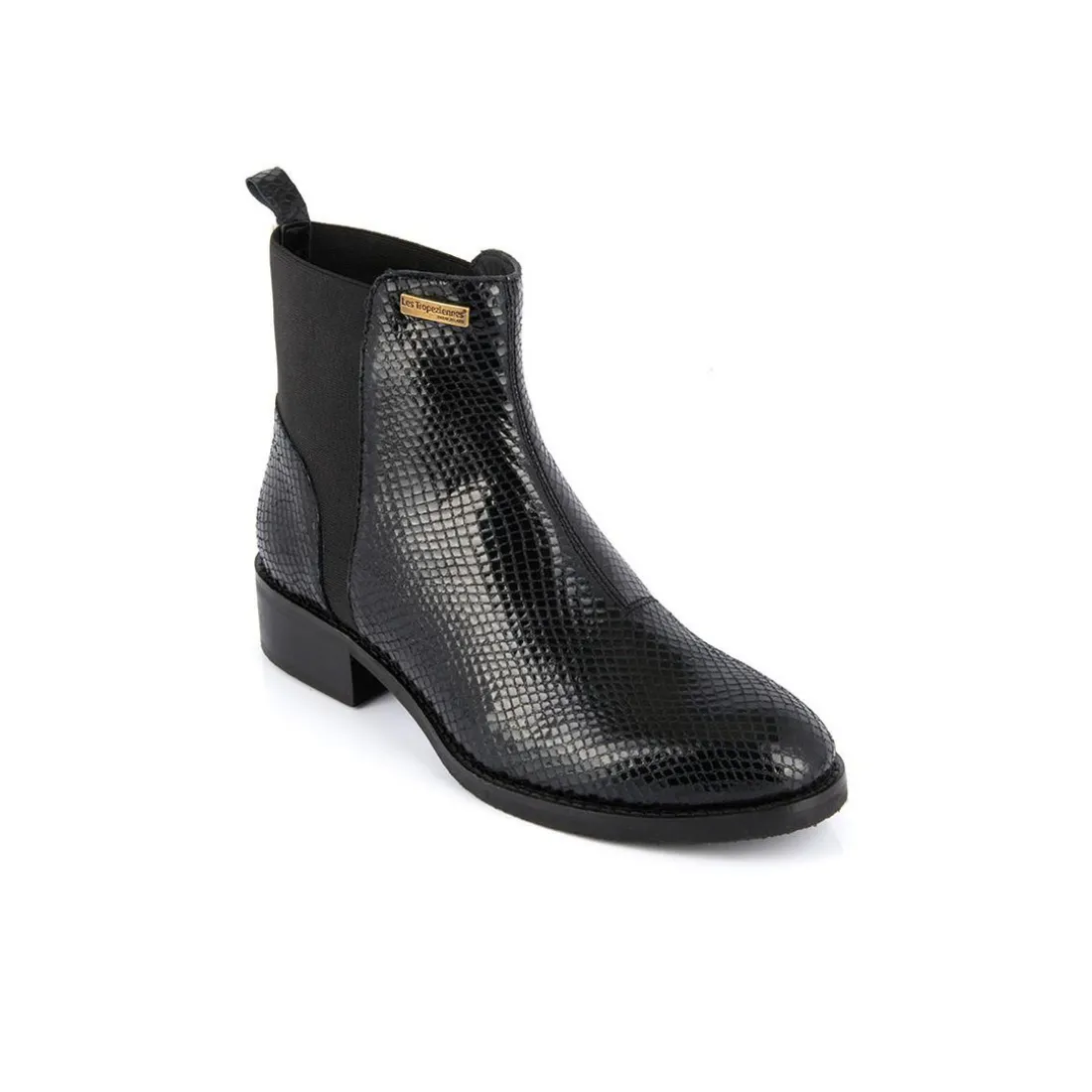 Boots femme noir/serpent WINNY