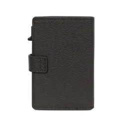 Boîtier porte-cartes Stop RFID Cuir CONFORT Marron foncé Clio