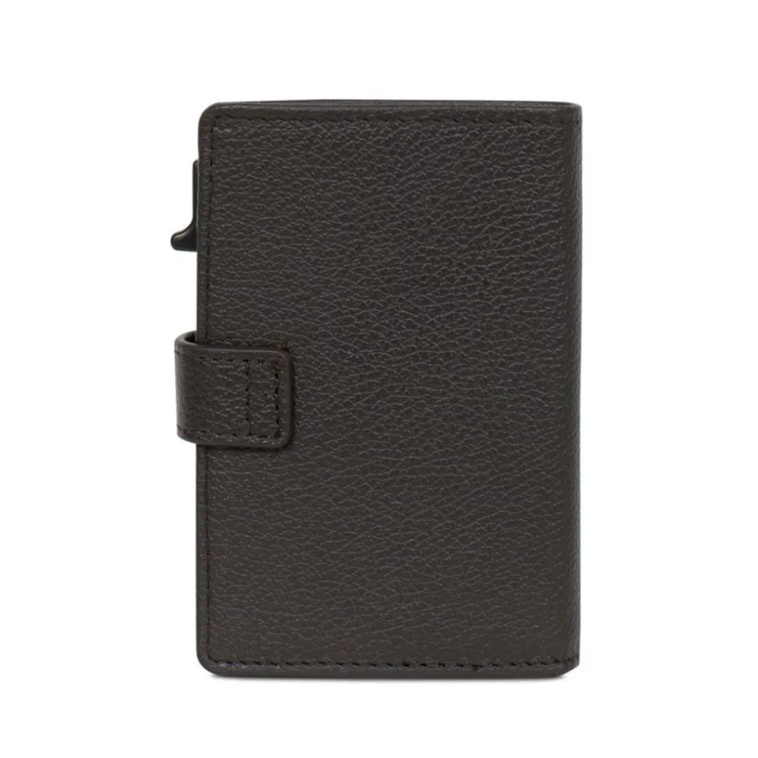 Boîtier porte-cartes Stop RFID Cuir CONFORT Marron foncé Clio