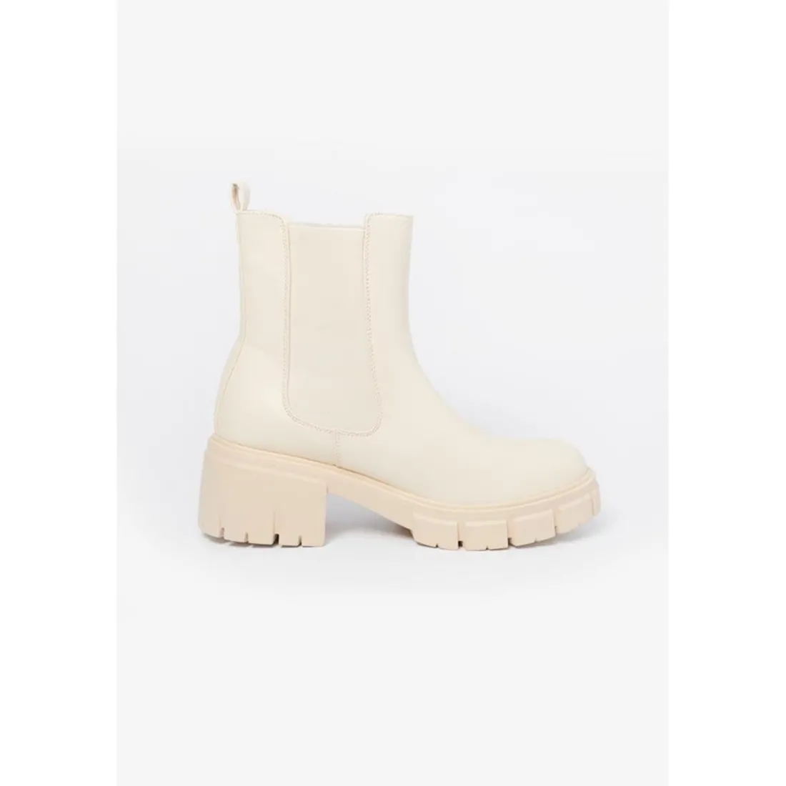 Bottes à semelles crantées blanc