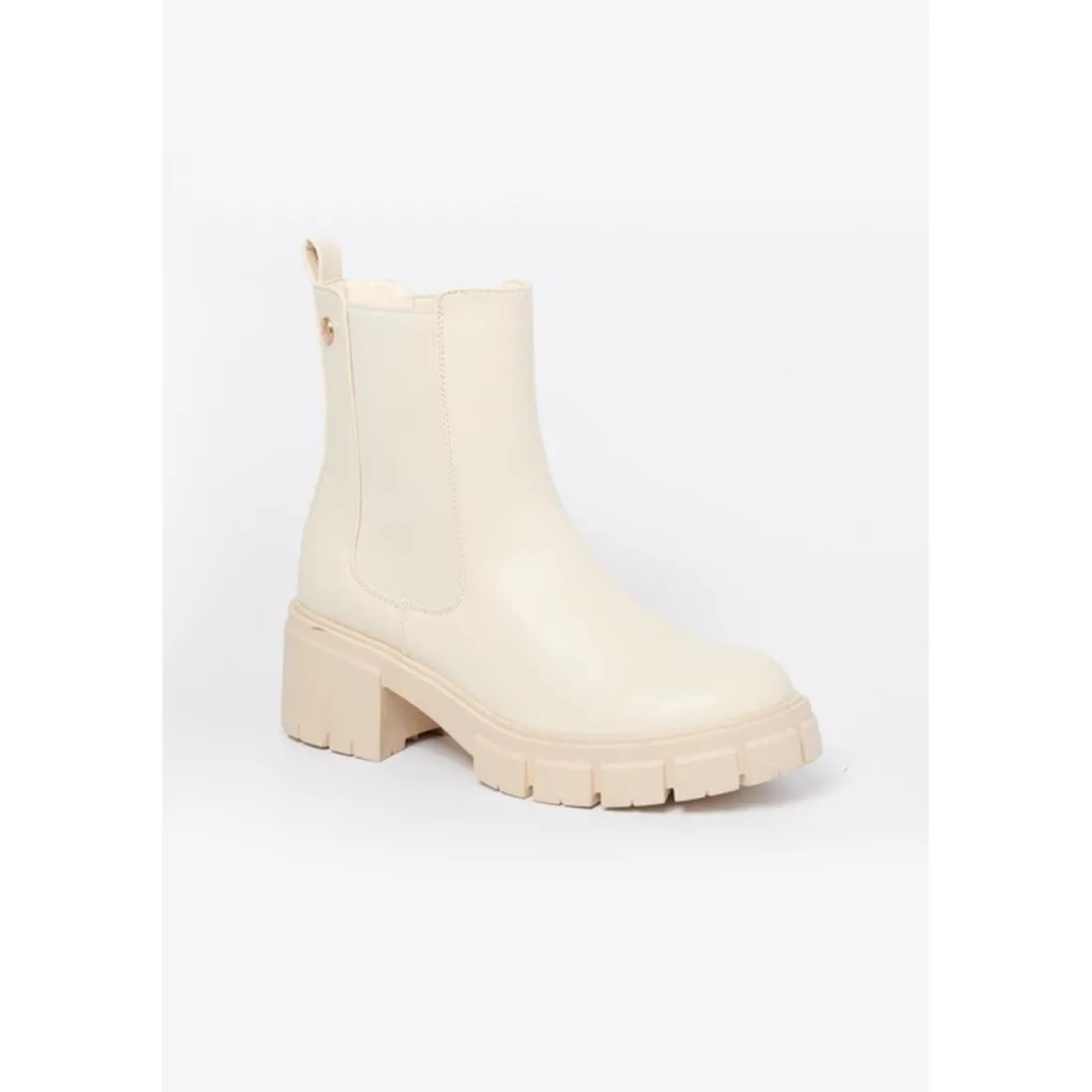 Bottes à semelles crantées blanc