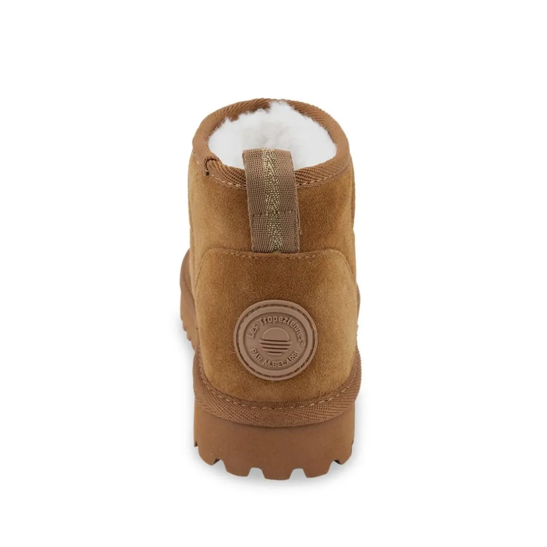 Bottes de neige femme en cuir camel CHAKIR