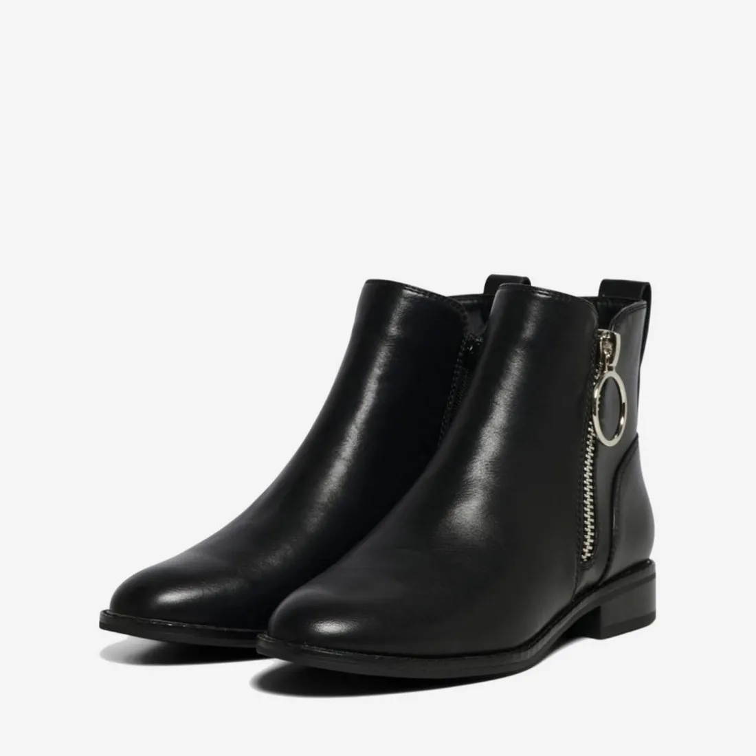 Bottes femme Bout en amande noir Mina